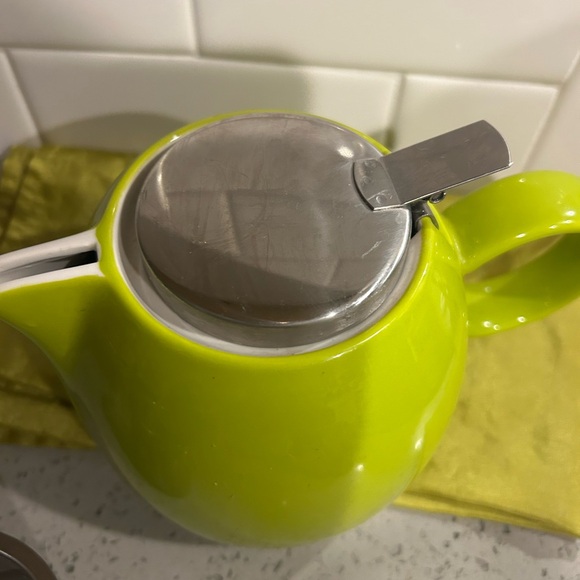 Tea Forte PUGG Ceramic Teapot Loose Leaf Brew Steep infuser Pistachio Green. - Picture 2 of 5